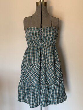 ROXY Strapless Plaid Dress